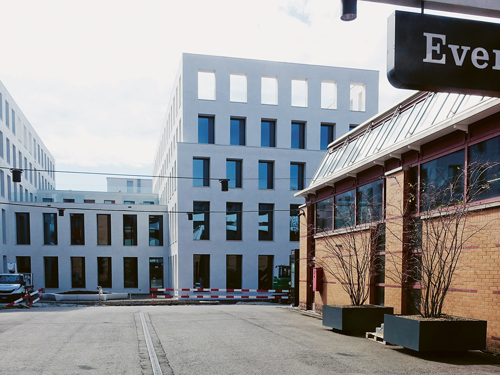 Der Neubau bildet den Schlussstein des JED-Campus.